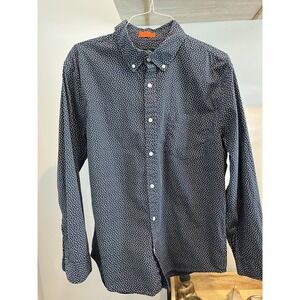 St. John's Bay Shirt Mens XL Blue Triangle Print Good